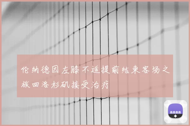 伦纳德因左膝不适提前结束客场之旅回洛杉矶接受治疗
